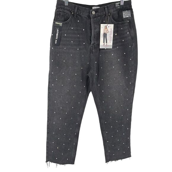 Simple Society distressed super high rise button fly raw hem jeans NEW NWT 7 28 - Picture 5 of 16